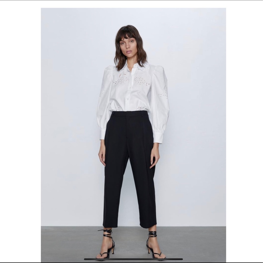 NWT ZARA black flowy pleated black pants